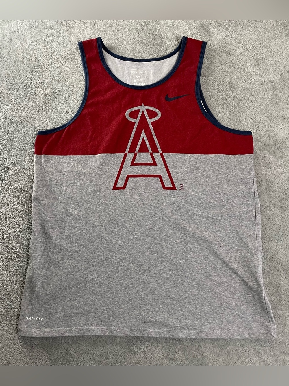Los Angeles Angels Shirt Mens Large MLB Baseball Nike Tank Top Sleeveless DriFit